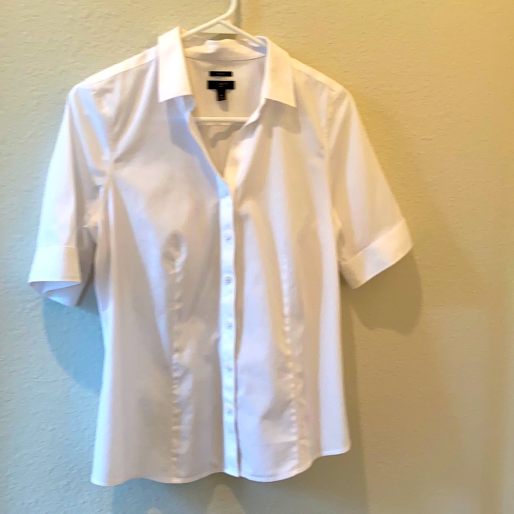 Talbots white non-iron blouse
